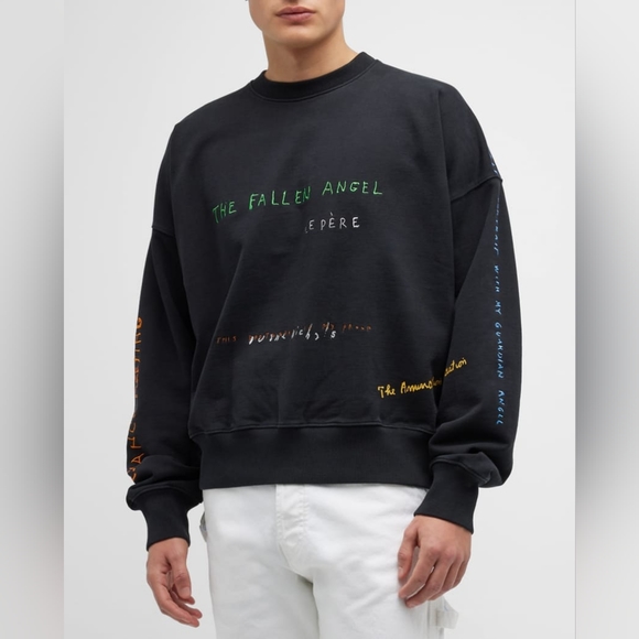 Le PERE x Duane Michals Men's Michals Fallen Angel Crewneck Sweatshirt size M - Picture 4 of 7
